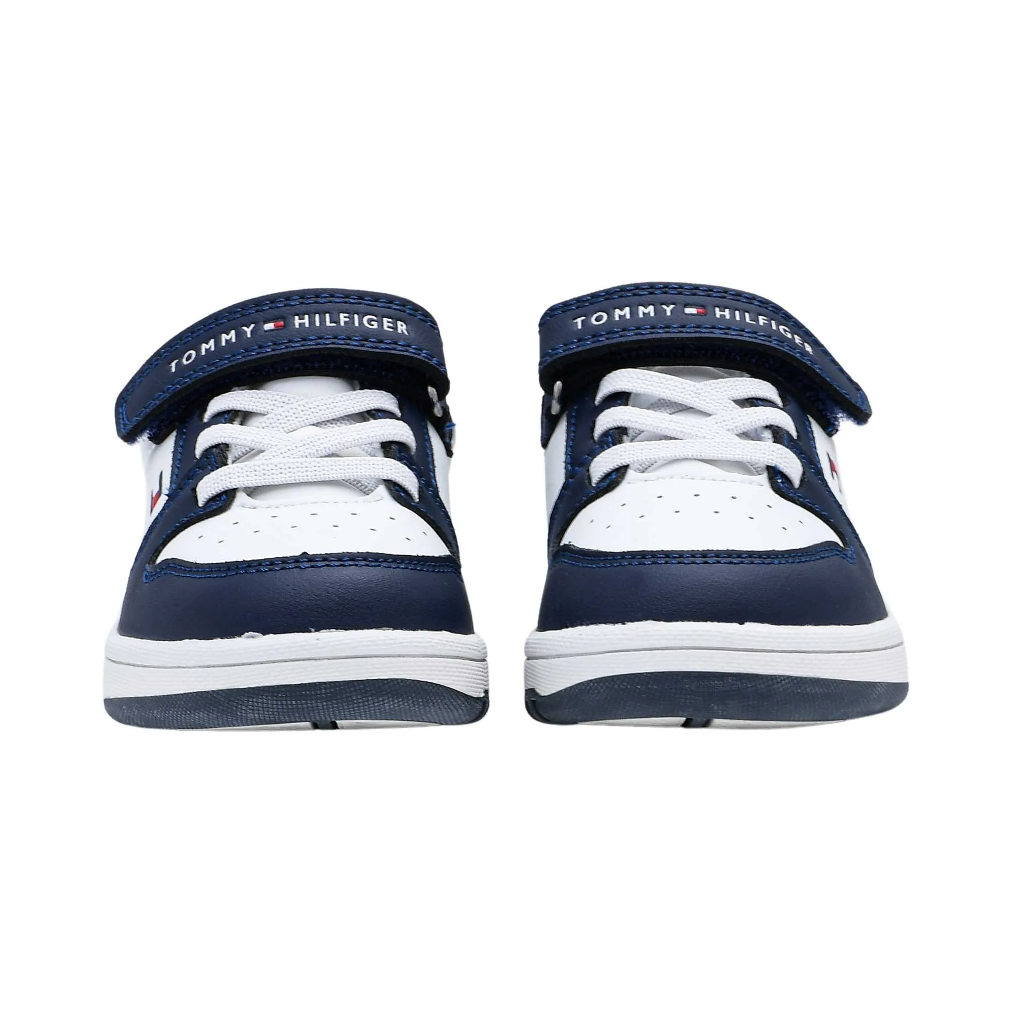 Tommy Hilfiger Kids Boy's Navy Blue & White Logo Trainer
