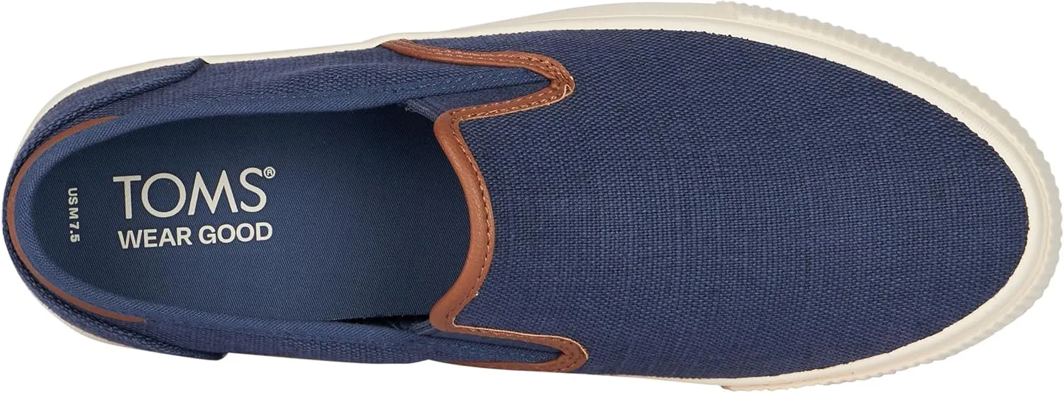TOMS Mens Baja Slip On Sneakers Shoes Casual - White