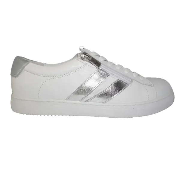 ULTIMATE LEATHER TRAINER || WHITE/SILVER