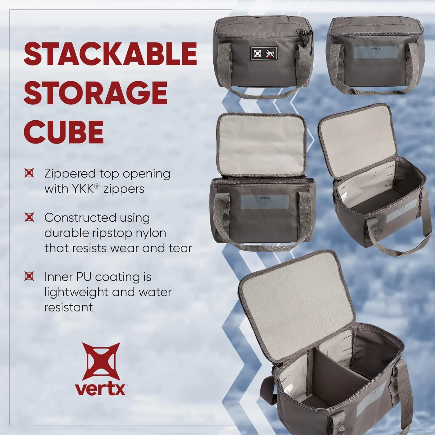 Vertx VTAC Stackable Storage Cube, Car Tactical Gear Carry Bag Organizer, Ammo, Mag, EDC Storage Travel Carrying Containers
