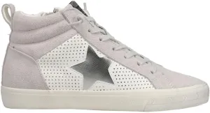 Vintage Havana Womens Lester Perforated High Slip On Sneakers Shoes Casual - Grey