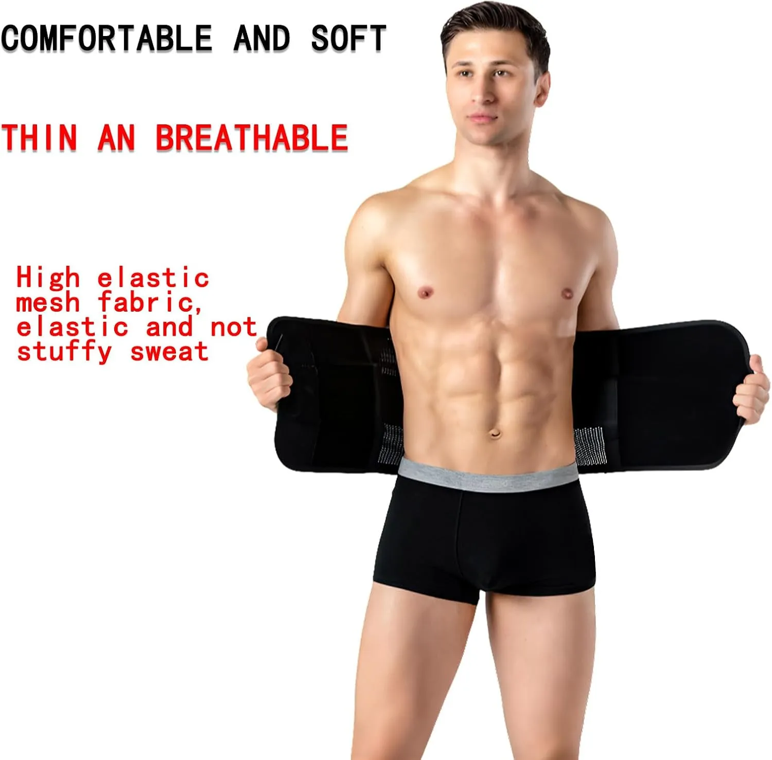 Waist Trainer for Men Abdominal Binder Back Support Belt Waist Trainer for Belly Belt Fat Trimmer Sweat Sweet Men's Band