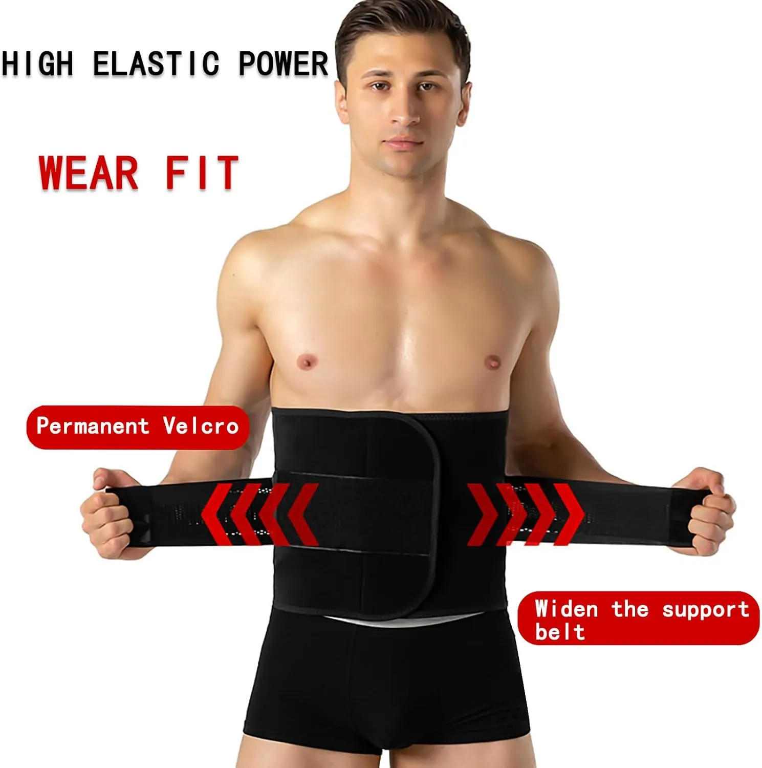 Waist Trainer for Men Abdominal Binder Back Support Belt Waist Trainer for Belly Belt Fat Trimmer Sweat Sweet Men's Band