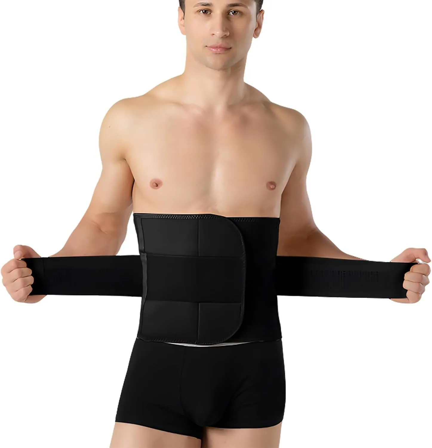 Waist Trainer for Men Abdominal Binder Back Support Belt Waist Trainer for Belly Belt Fat Trimmer Sweat Sweet Men's Band