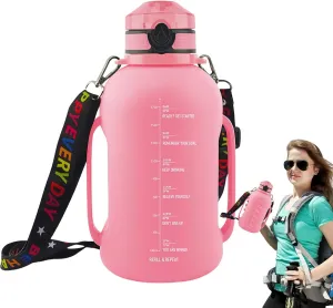 Water Bottles for Travel, Travel Water Bottle with Straw,Travel Water Bottle - Water Bottle with Straw, 2L Lightweight Leakproof Reusable for gi