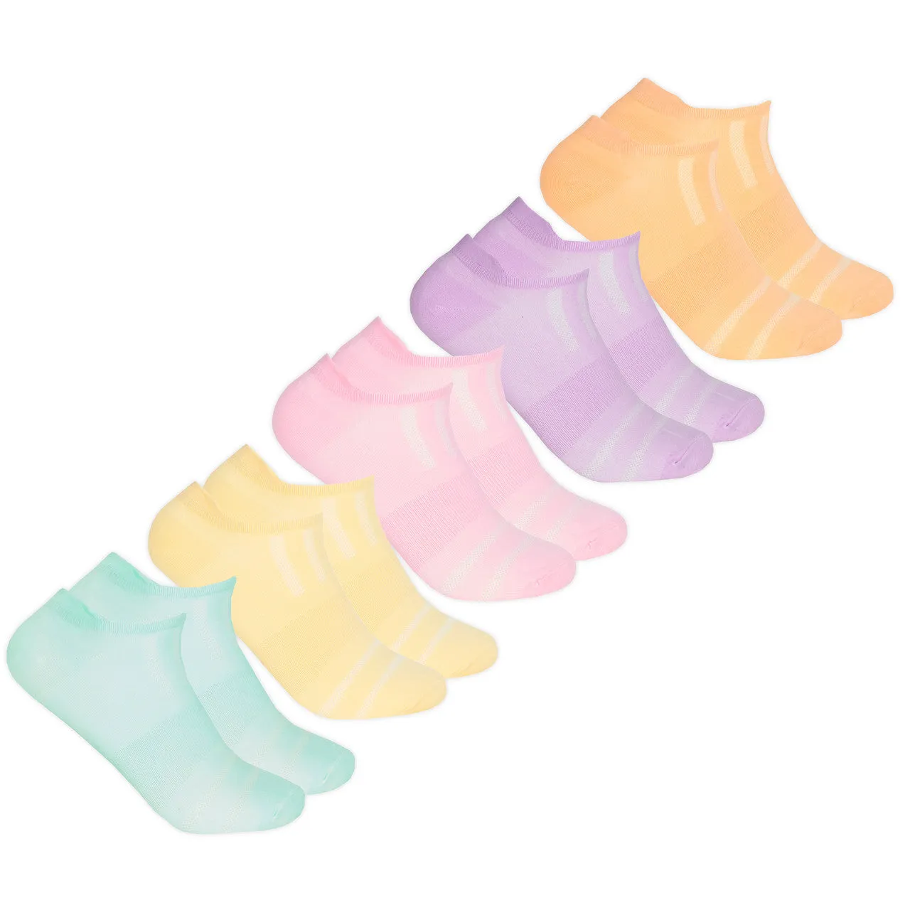 Womens 5 Pairs Trainer Liner Low Cut Ankle Socks