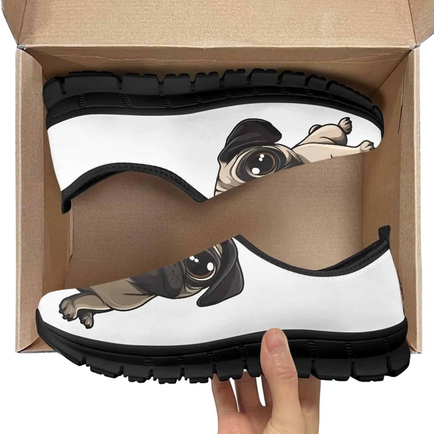 Women's Animals Pattern Sneaker Low Cut Slip on Comfortable Lightweight Walking Anti Slip
