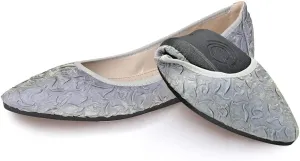 Women's Ballet Flats Foldable Casual Sparkly Rhinestone Wedding Comfort Slip on Walking Flat Shoes Ballerina Shoes