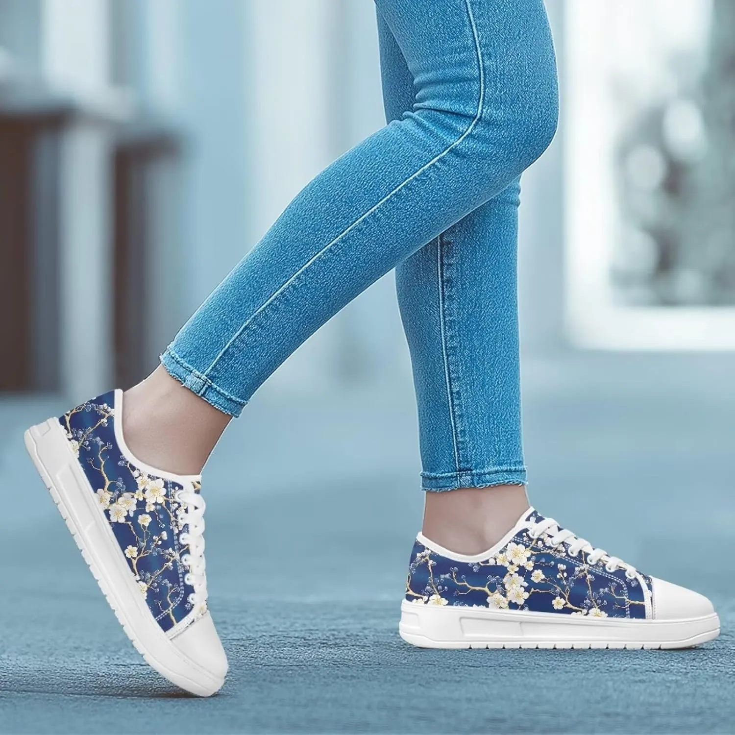 Womens Casual Sneakers Flower Shoes for Women Lightweight & Comfort Canvas Shoes