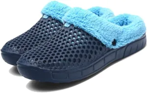 Women's Lined Clog Breathable Mesh Lining Indoor Outdoor Walking Garden Clogs Winter Slippers