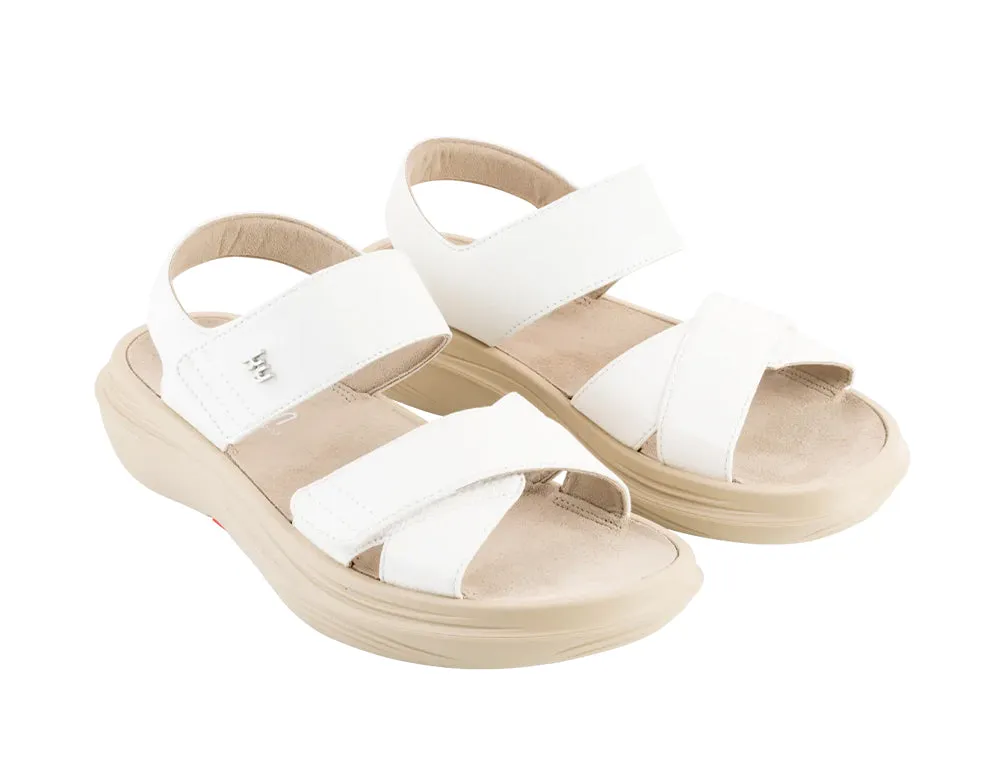Womens Melano White Cushioned Sandals