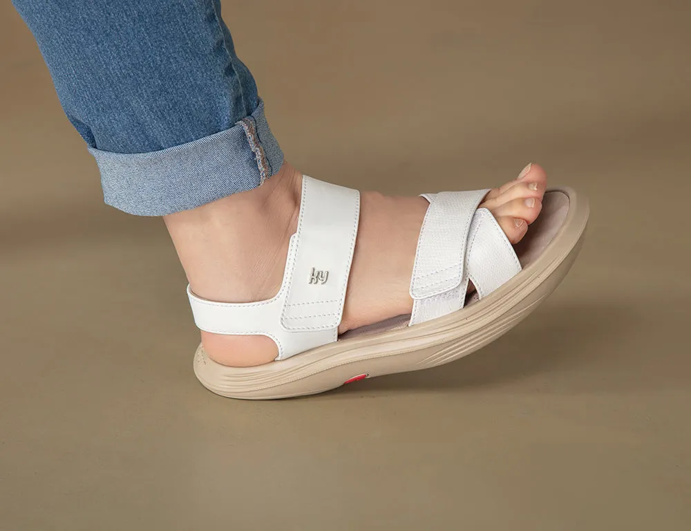 Womens Melano White Cushioned Sandals