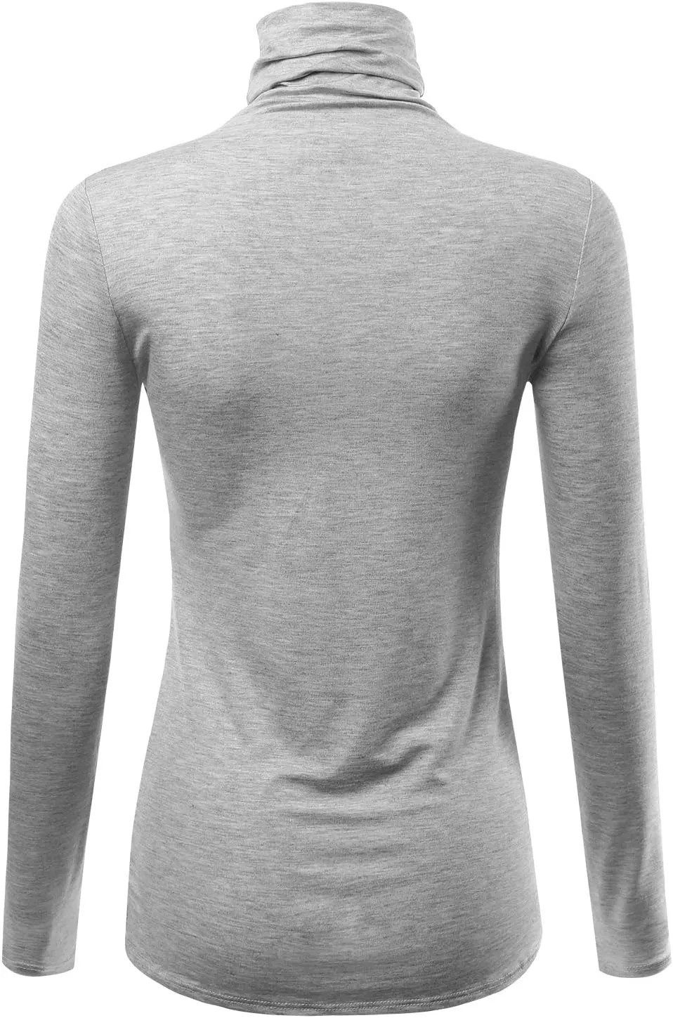 Womens Premium Long Sleeve Turtleneck Lightweight Pullover Top Sweater (S-3X, Made in USA)