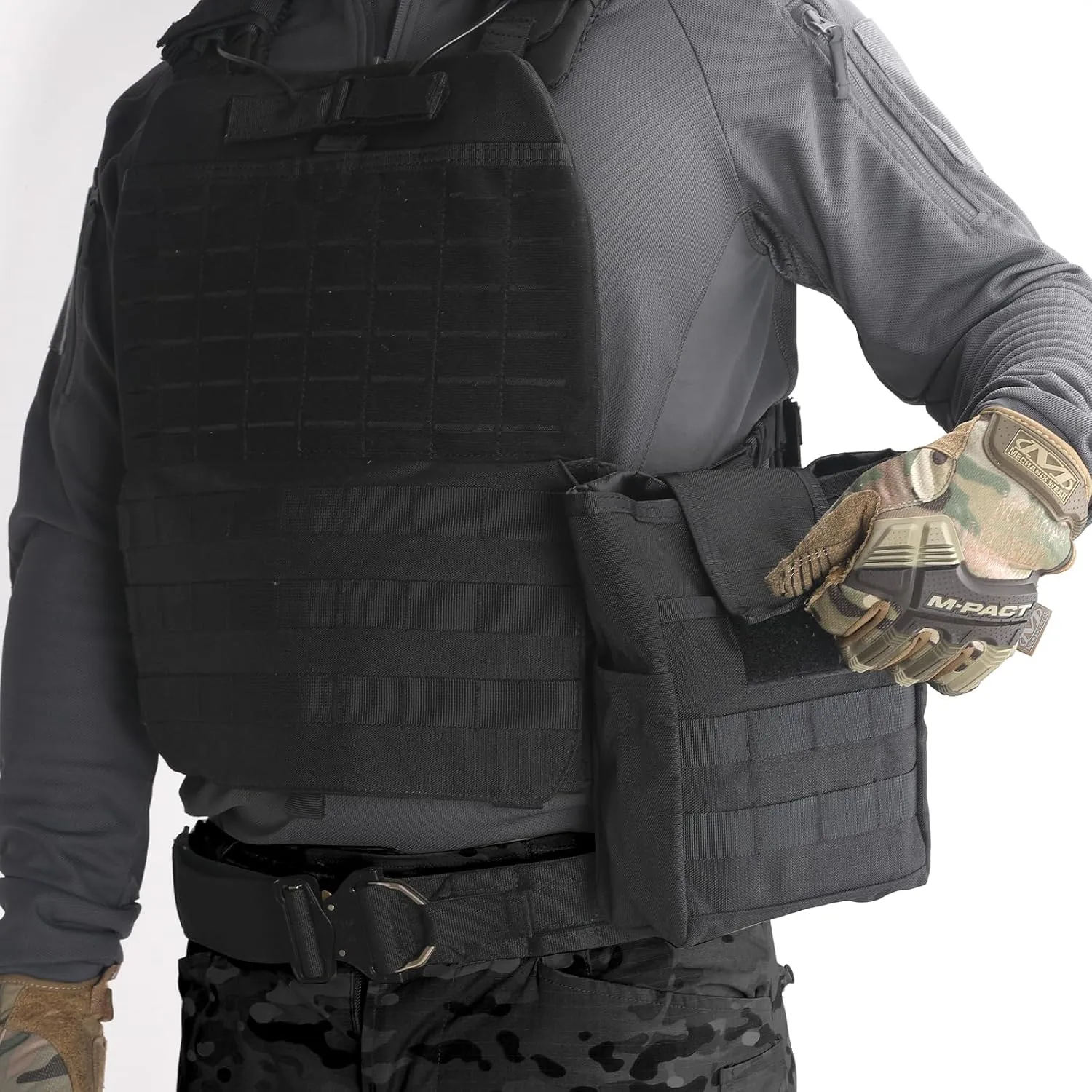 WYNEX Molle Dump Pouch, Tactical Dump Pouch Foldable Mag Dump Pouch Magazine Utility Roll Up Wiast Bag Drawstring for Belt Pack Accessories